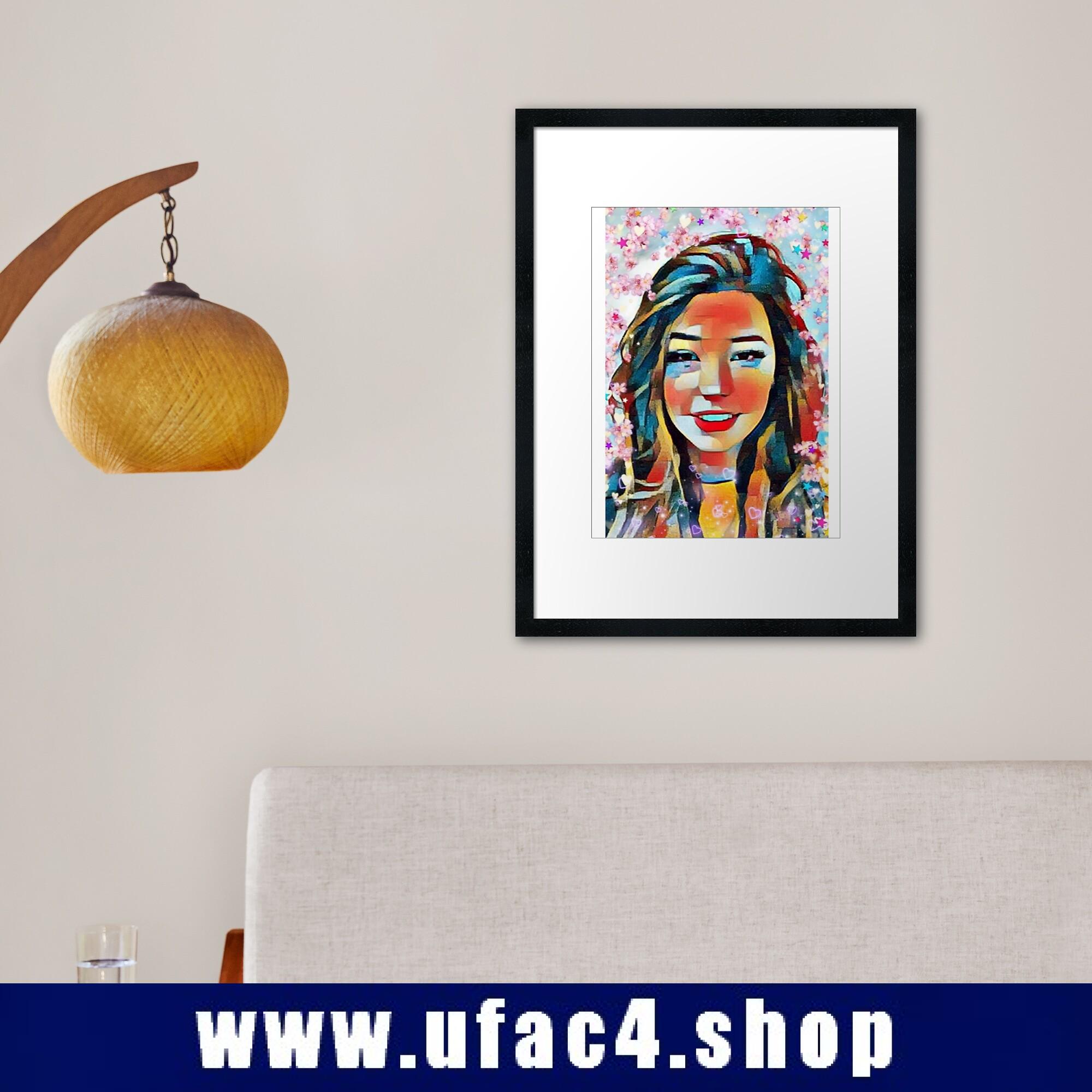 Belle Delphine Art Framed print Premium Merch Store