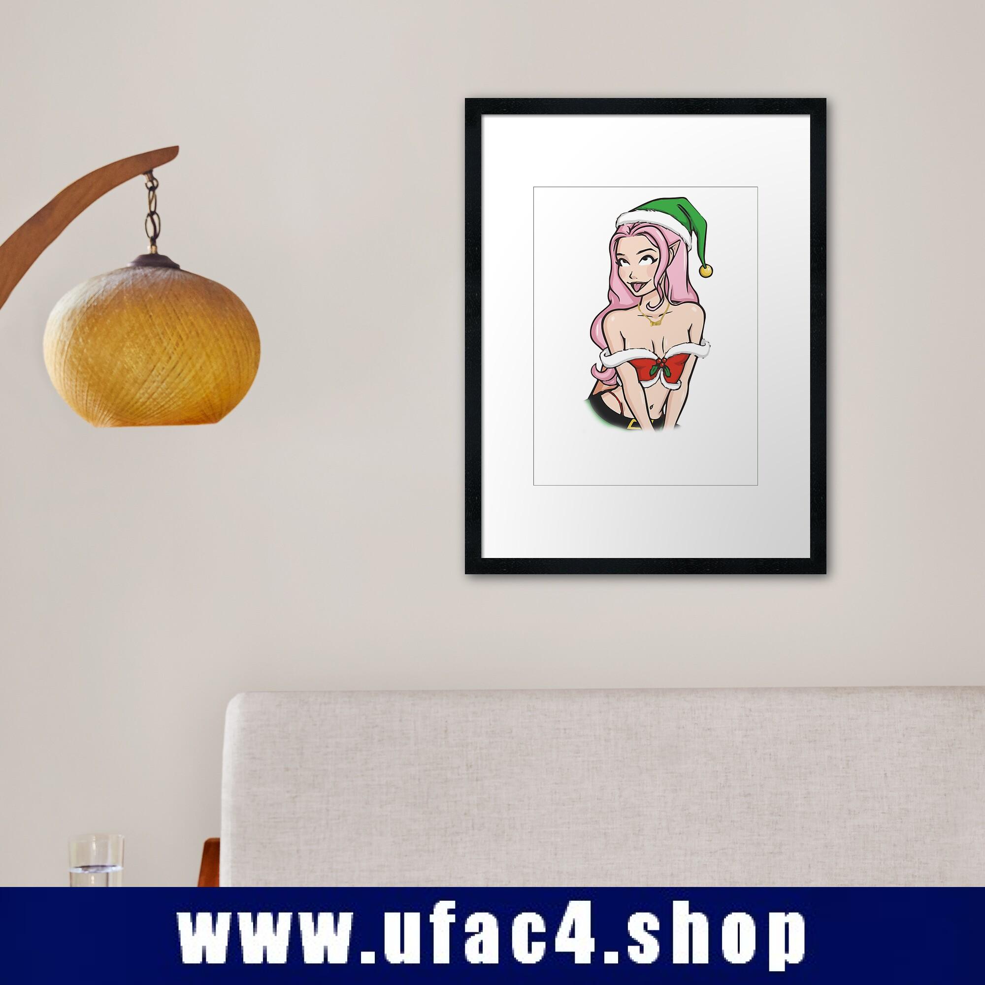 Xmas Belle Delphine Framed print Premium Merch Store