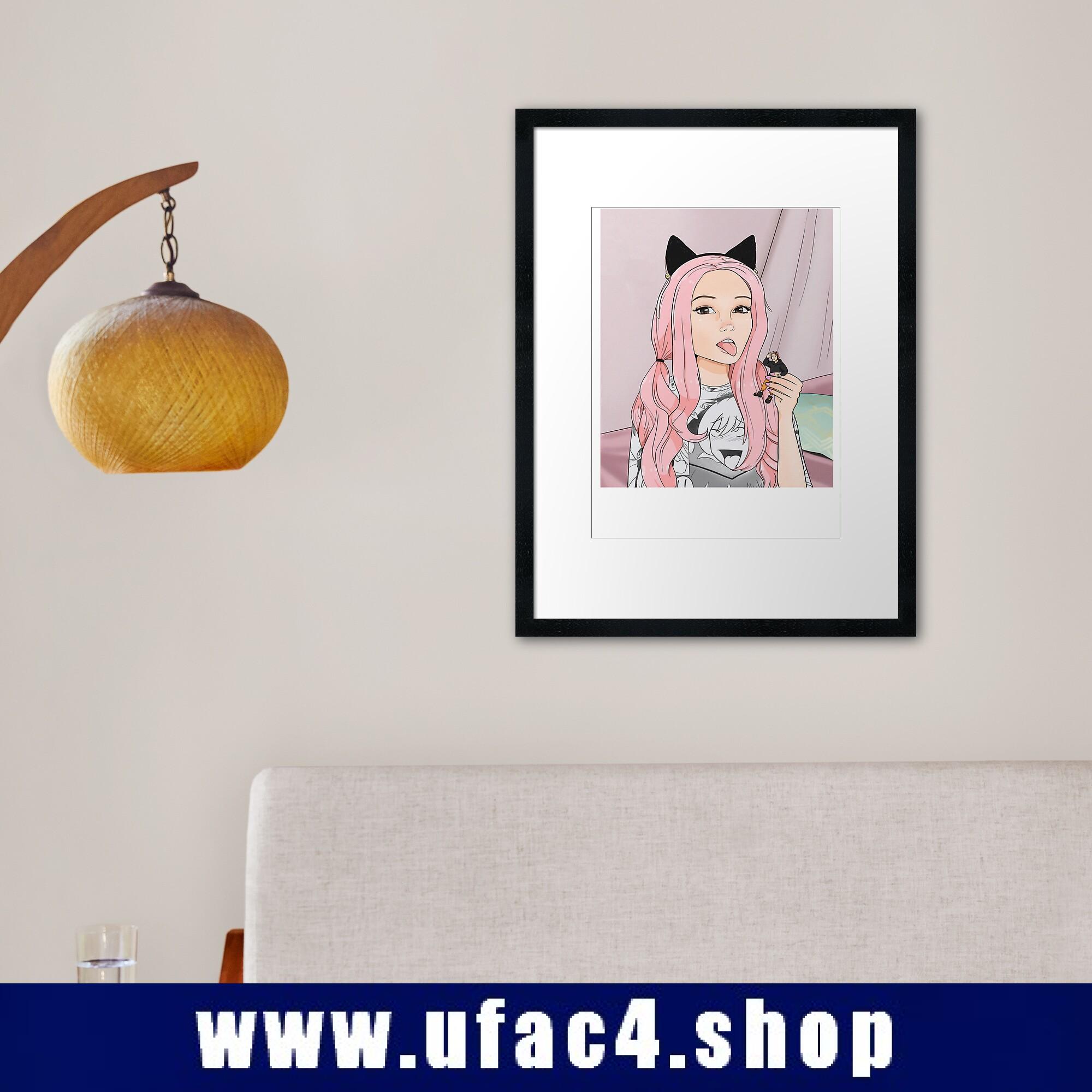 Cute Anime Belle Delphine Framed print Premium Merch Store