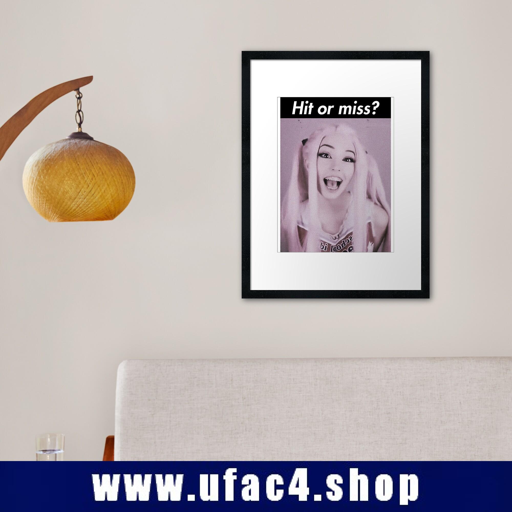 Hit Or Miss Belle Delphine Framed print Premium Merch Store