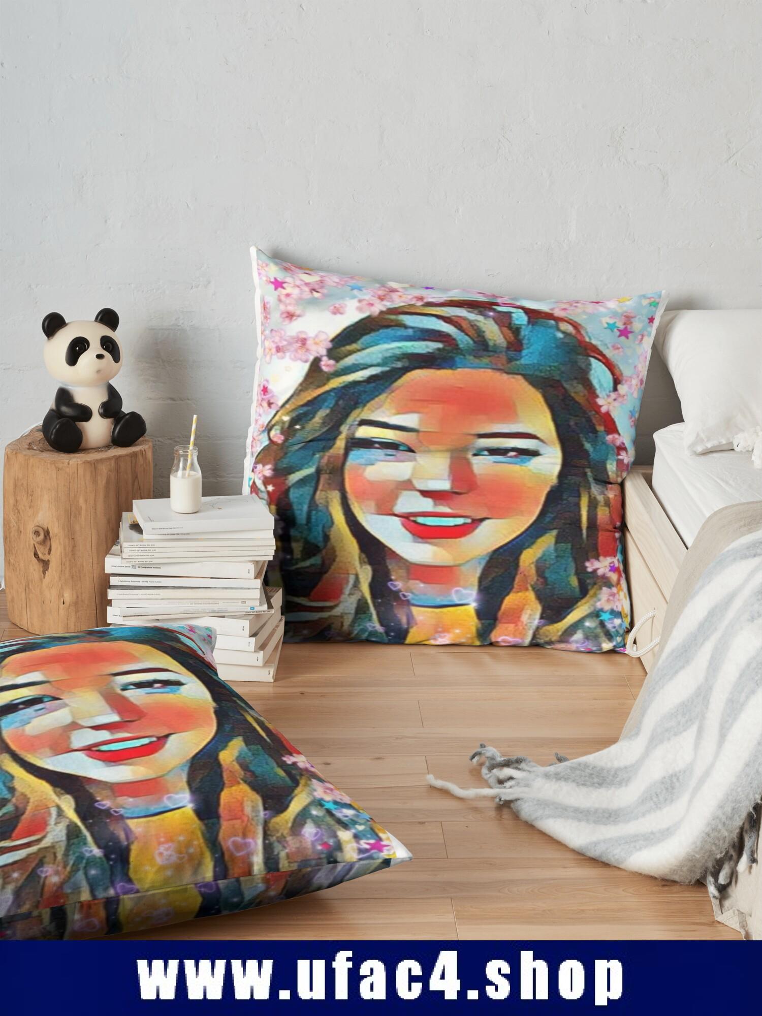 Belle Delphine Art Throw Pillow Premium Merch Store