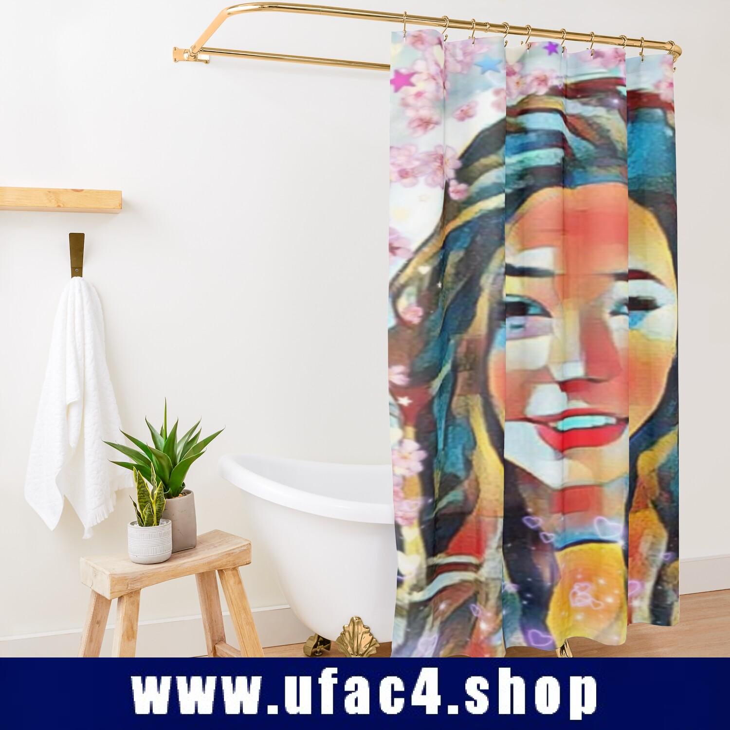 Belle Delphine Art Shower Curtain Premium Merch Store