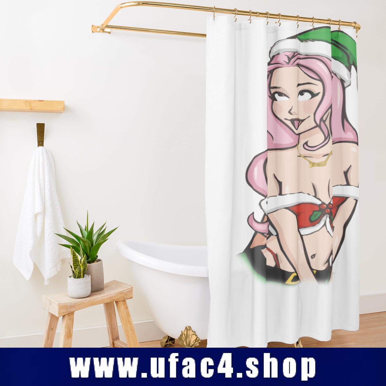 Xmas Belle Delphine Shower Curtain Premium Merch Store