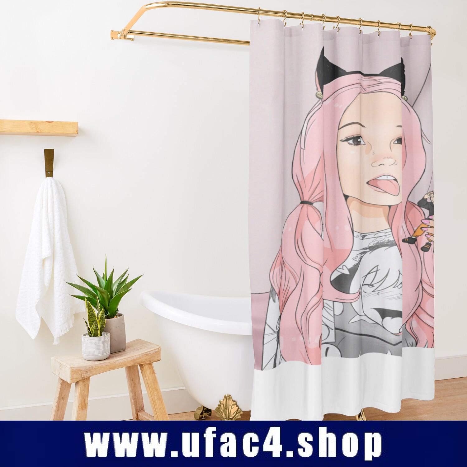 Cute Anime Belle Delphine Shower Curtain Premium Merch Store