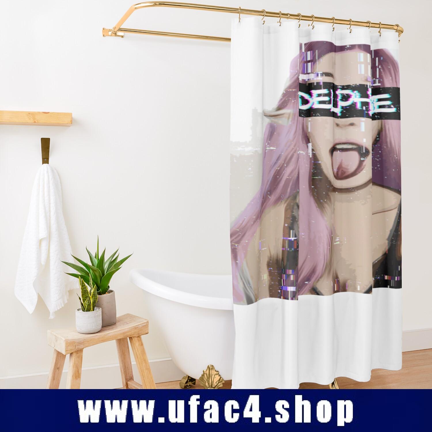 Belle Delphine Glitch Shower Curtain Premium Merch Store