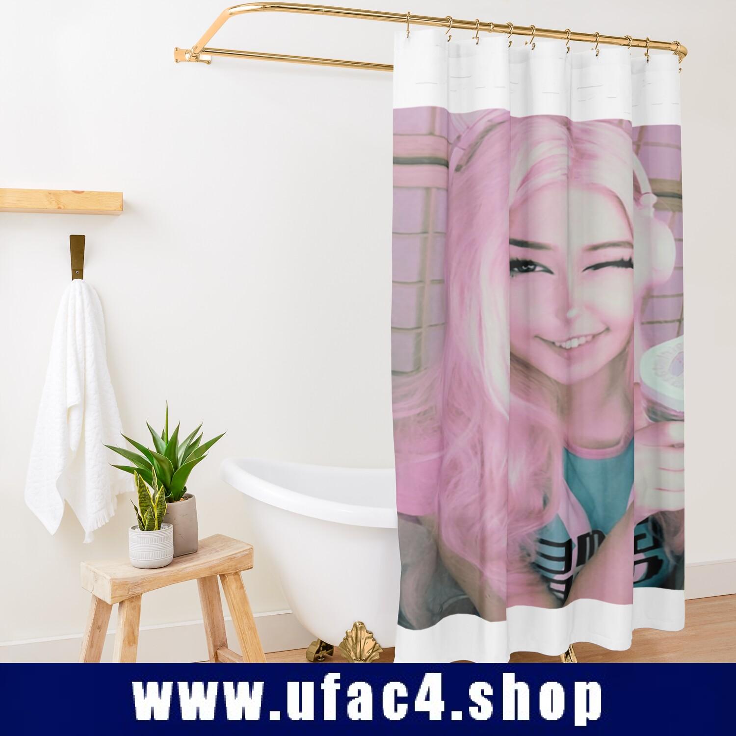 Belle Delphine Blink Shower Curtain Premium Merch Store