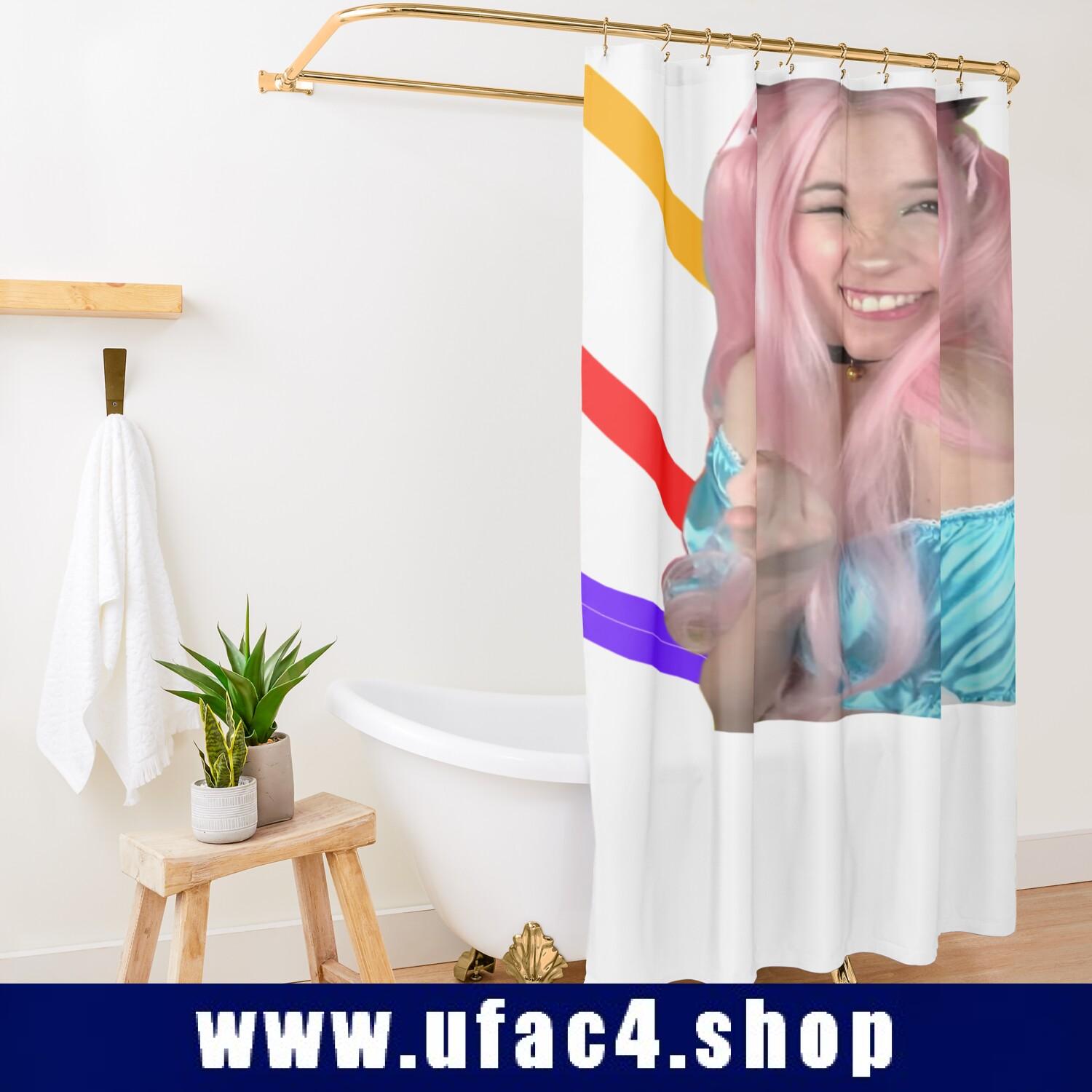 Belle Delphine Pointing Shower Curtain Premium Merch Store